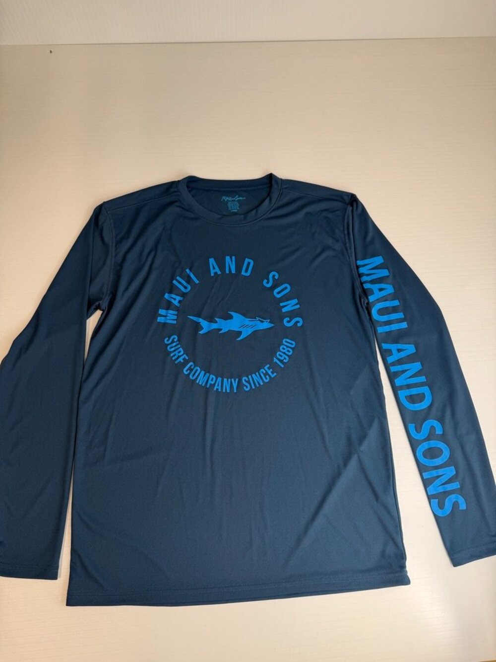 Maui And Sons Rash Guard Men Large Surf Shirt Spell Beach Pool UPF Work Party Nw